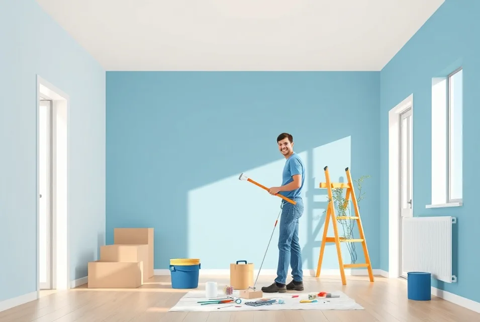 Intérieur rénové après travaux de peinture à Thiers
