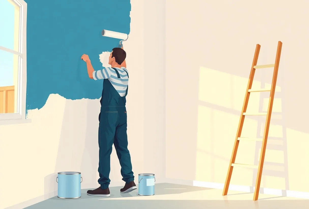 Peintre Thiers 63300 en intervention sur un chantier